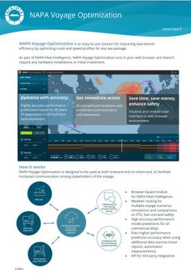 NAPA Voyage Optimization leaflet